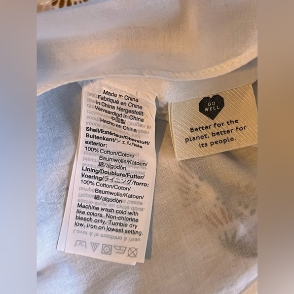 Women Madewell x Warm Cream Floral Tie-Neck Mini Dress (S) - Picture 5 of 8